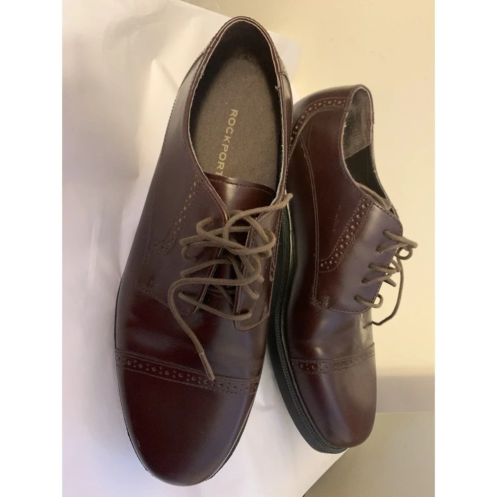 Rockport‎ Mens Leather Laceup Oxford Shoe Sz9